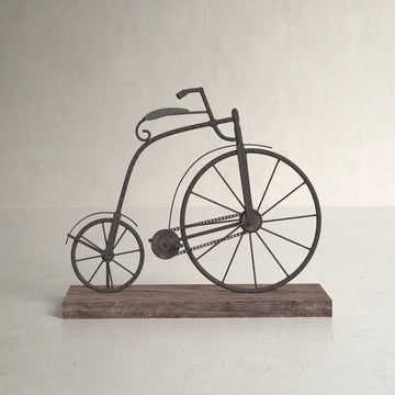 Vaubia Textured Iron Decorative Bicycle Sculpture